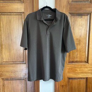 Grand Slam Golf Gray and Black Athletic Polo Shirt Size XL